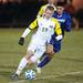 Wolverines Colin McAtee dribbles the ball down the filed during Thursday nights game against the Niagara Purple Eagles.Courtney Sacco I AnnArbor.com 